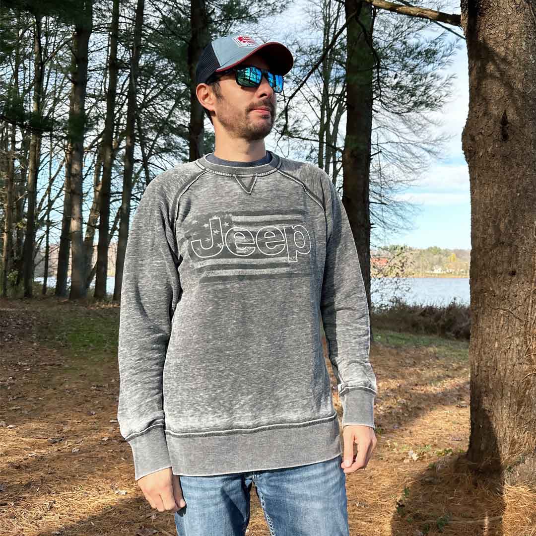 Jeep - American Flag Crewneck Sweatshirt