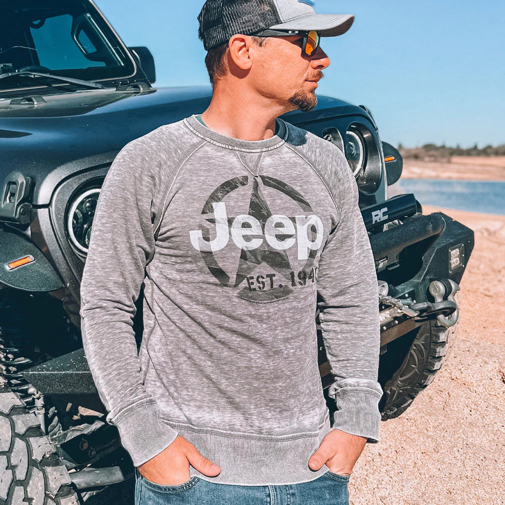 Jeep - Star Flag Crewneck Sweatshirt