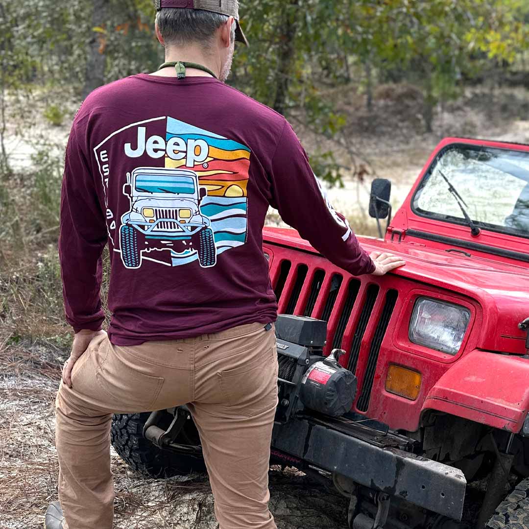 Jeep - Retro Beach Long Sleeve Shirt