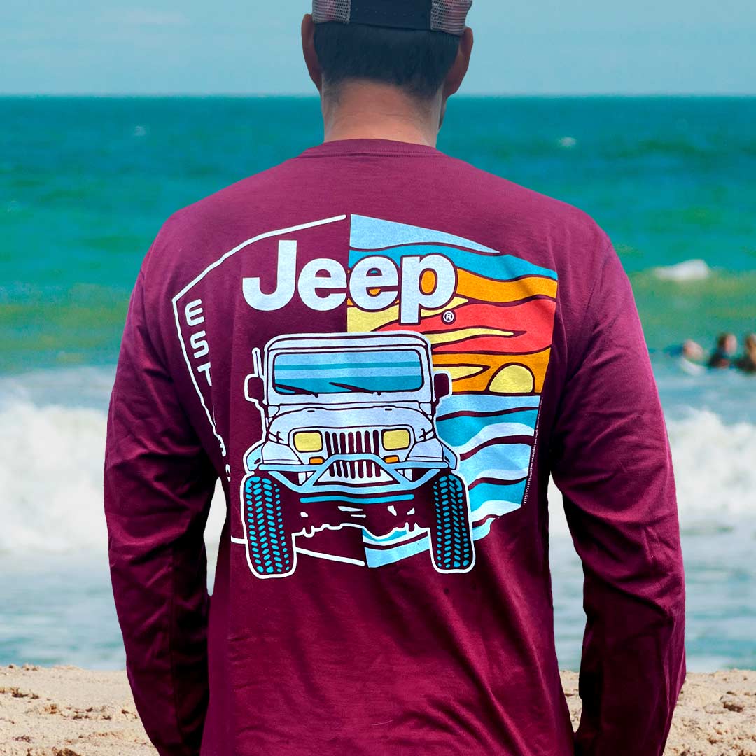 Jeep - Retro Beach Long Sleeve Shirt