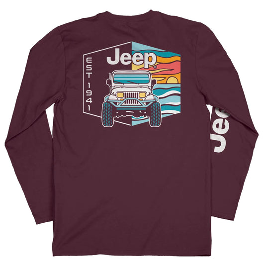 Jeep - Retro Beach Long Sleeve Shirt