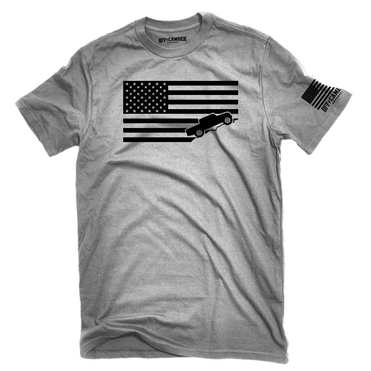 Off-Camber - American Flag USA Off-Road JT Truck T-Shirt