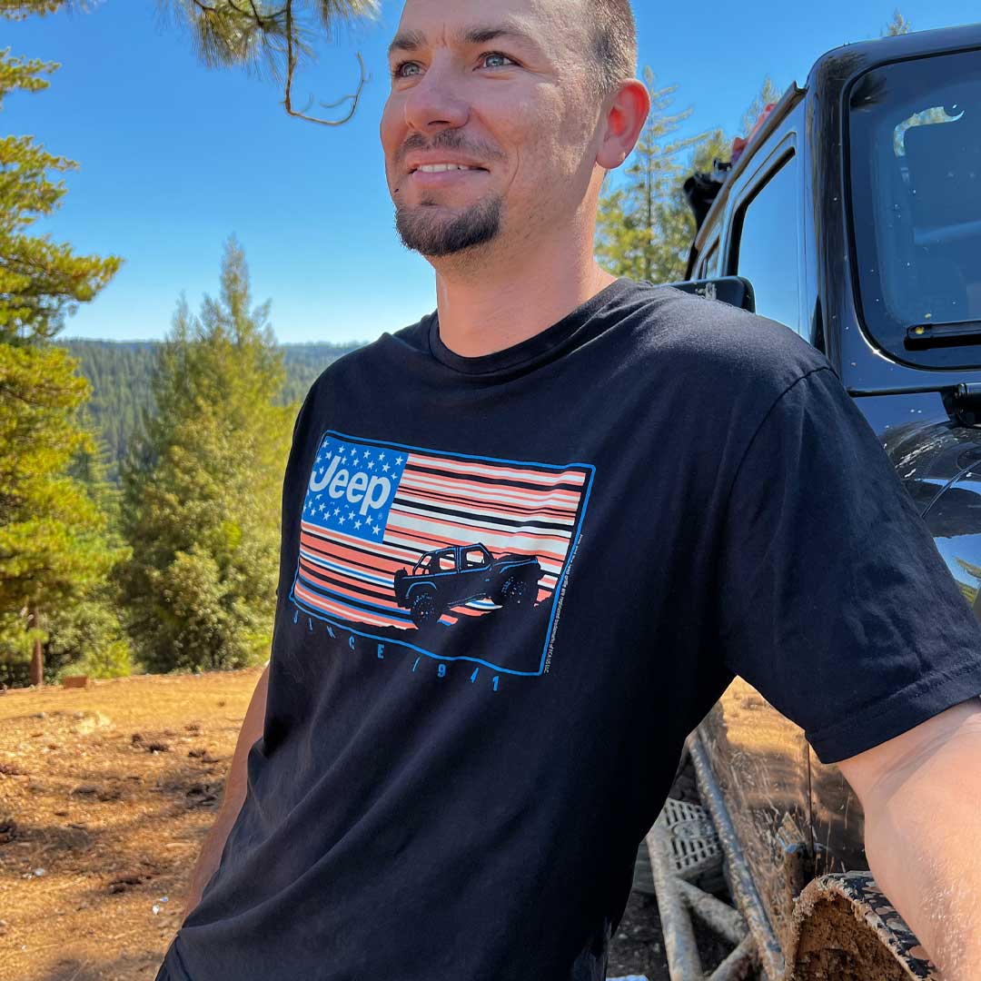 Jeep - Flag Stipes T-Shirt