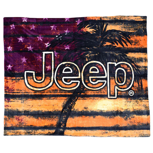 Jeep - American Sun Sherpa Throw Blanket