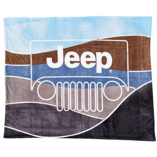 Jeep - Mountain Grille Sherpa Throw Blanket