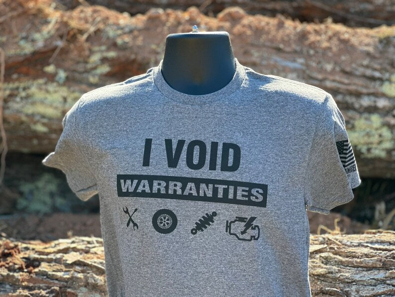 Off-Camber - I Void Warranties Humor T-Shirt