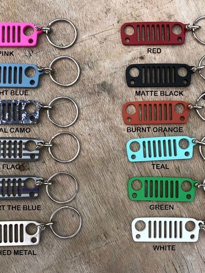 pink jeep keychain